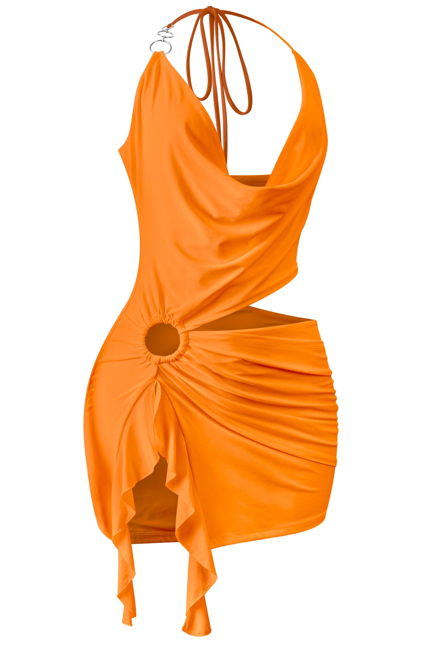 Leslie halter dress - Orange
