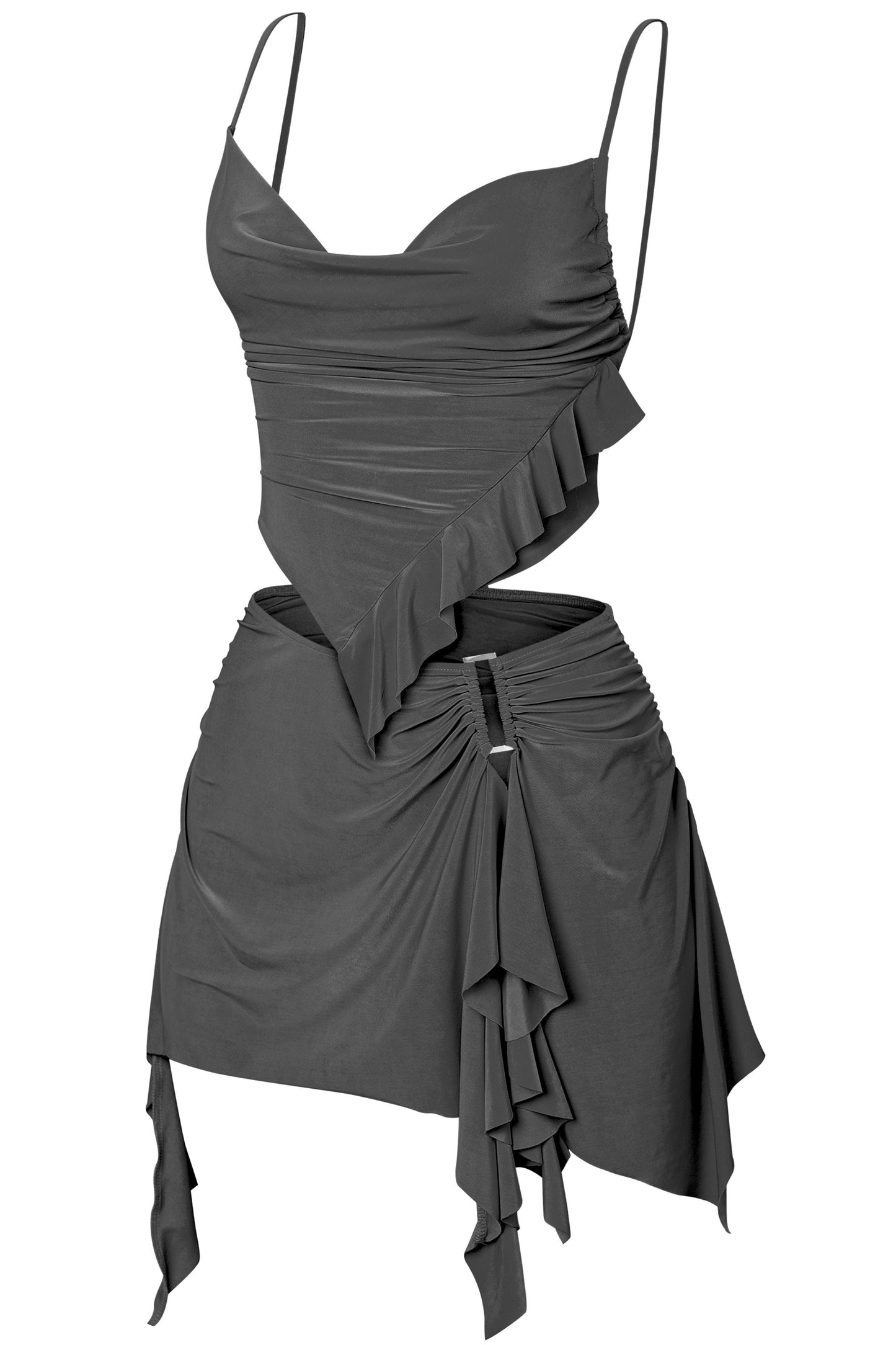 Isabella 2pc skirt set - Black