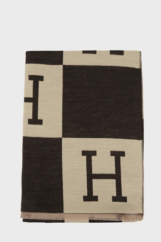 H SCARF - BLACK/WHITE