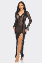 Load image into Gallery viewer, Desert oasis mesh maxi dress - Black
