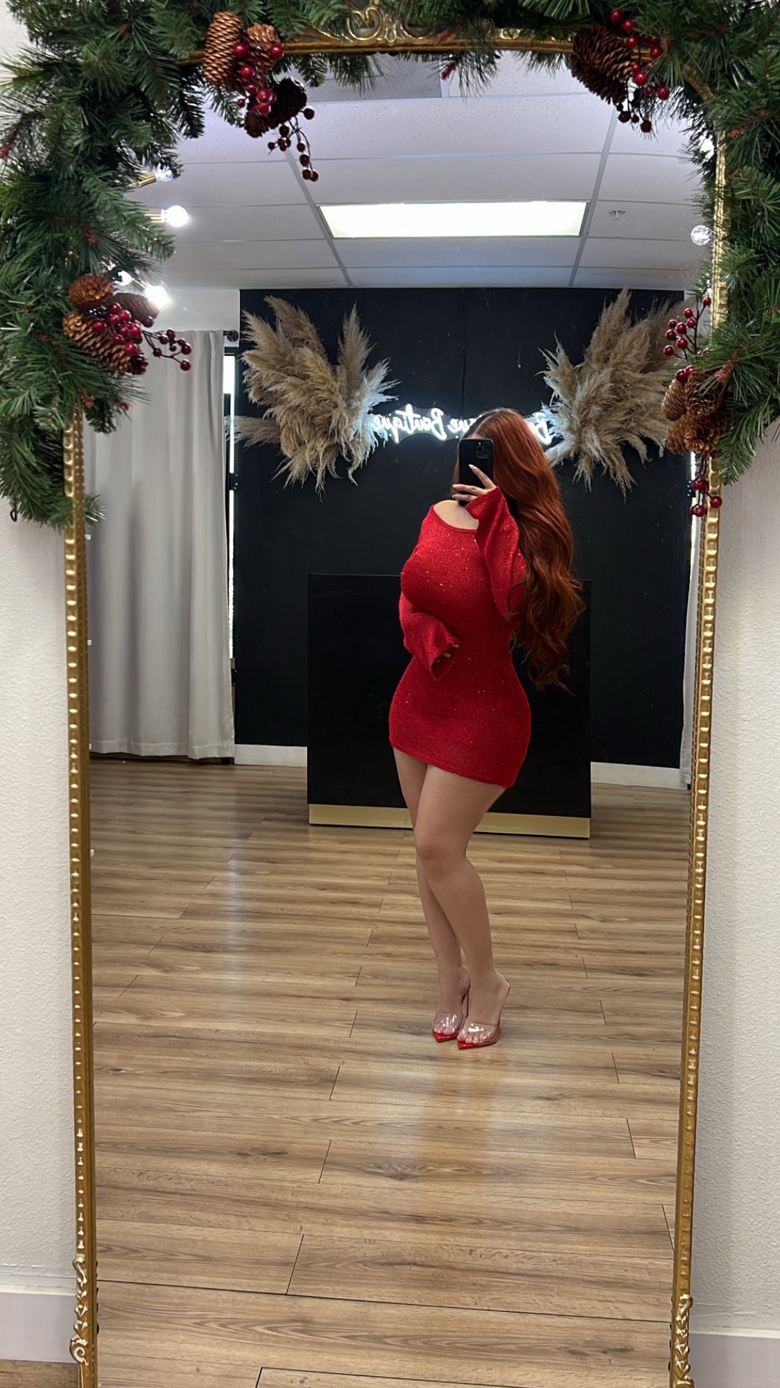 Emily sequin sweater dress