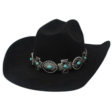 Load image into Gallery viewer, CROSS &amp; CONCHO BEAM BANDED COWBOY HAT
