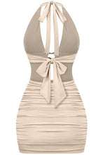Load image into Gallery viewer, Halo ring mini dress - Beige
