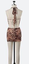 Load image into Gallery viewer, Wild temptation halter open back dress - Brown
