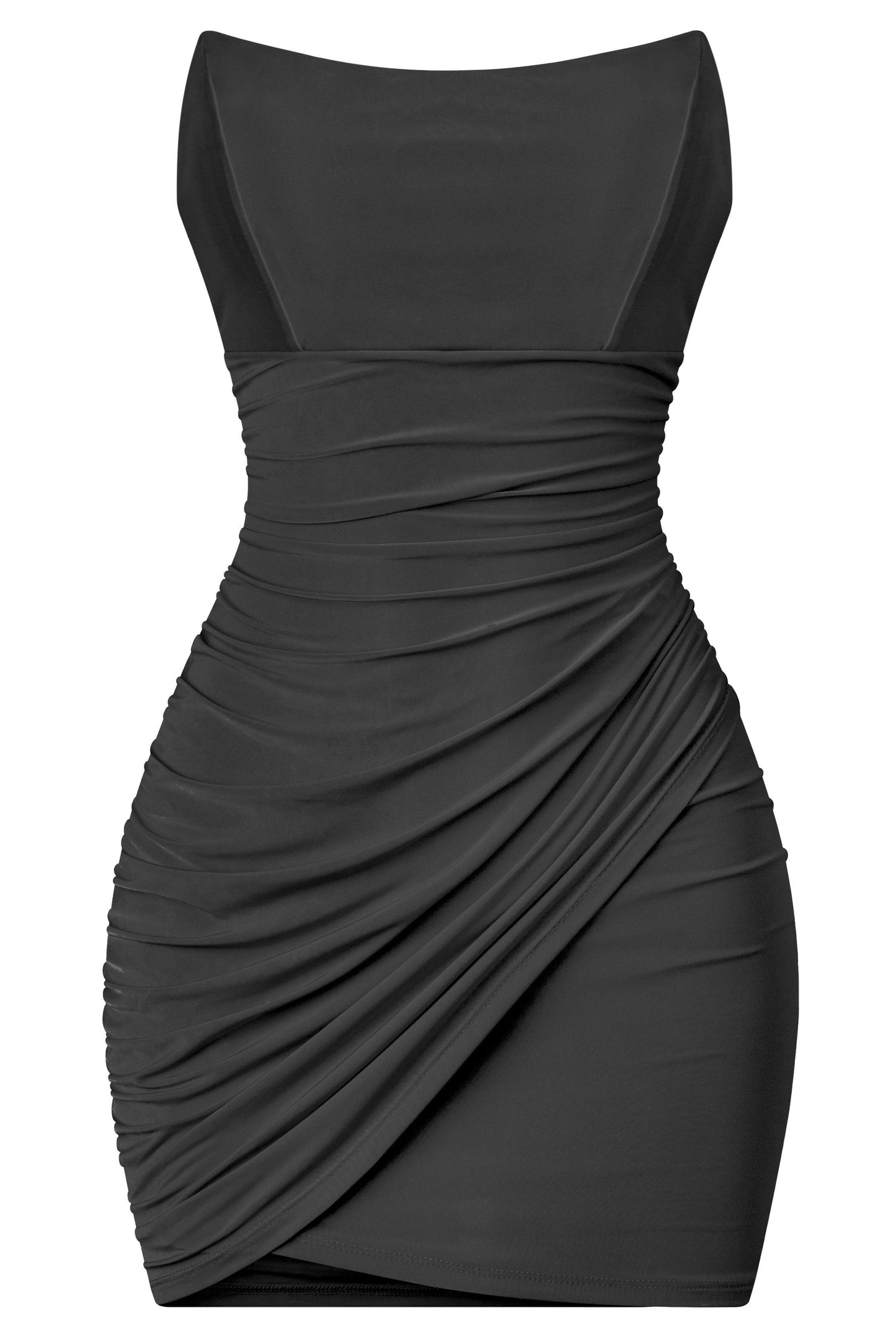 Leslie corset double layered dress - Black