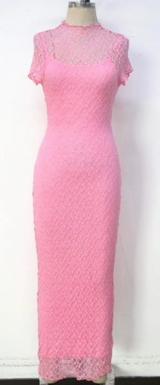 Romance 2pc lace dress - pink