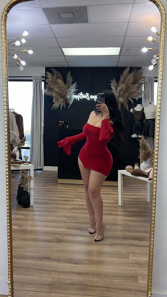 Holiday dress - red