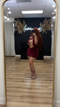 Load image into Gallery viewer, Kimberly halter dress- Burgundy
