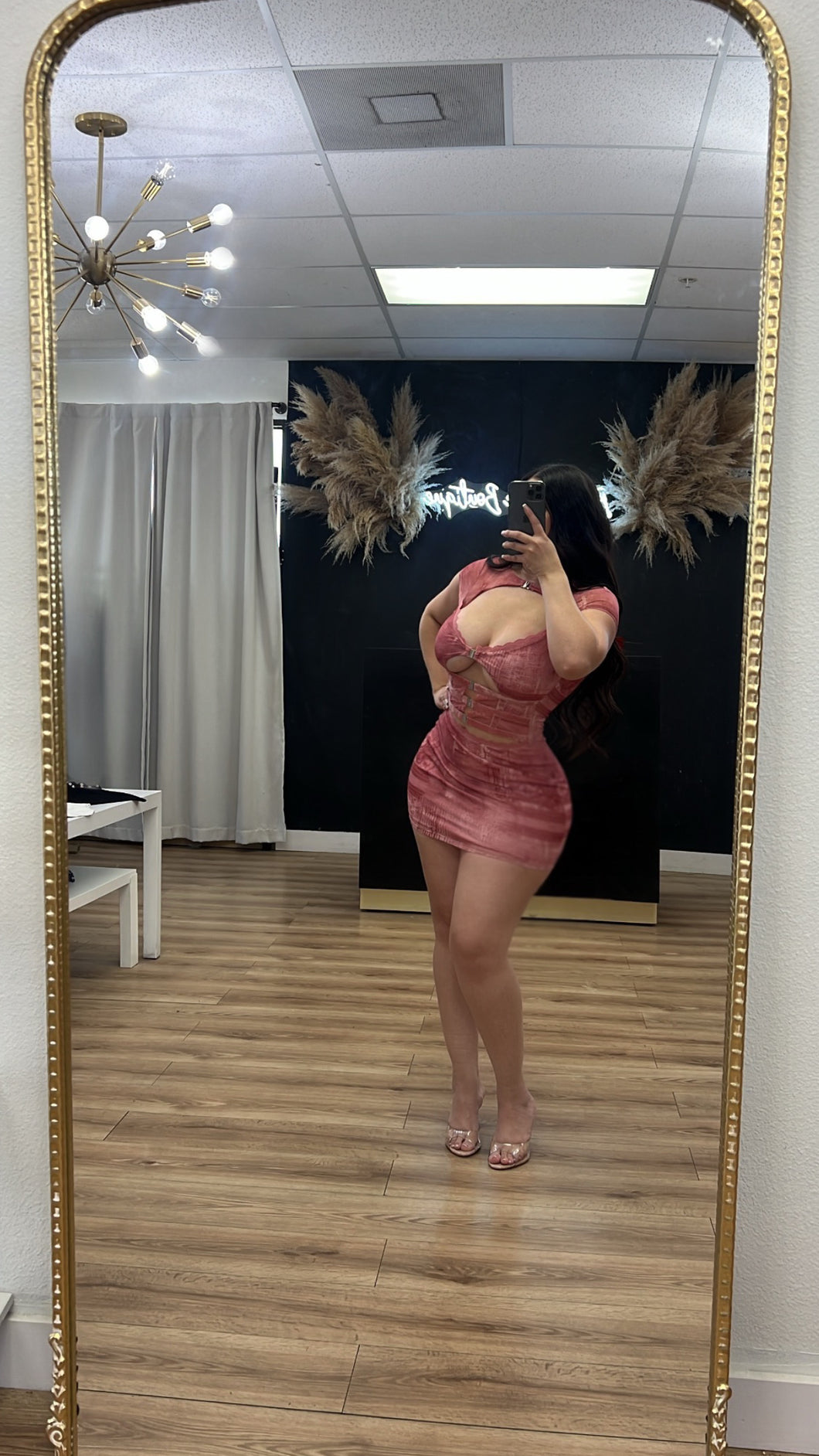 Lisa cutout dress - pink