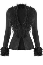 Load image into Gallery viewer, She classy fur top - Black
