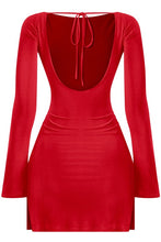 Load image into Gallery viewer, Candycane side slits dress - Red
