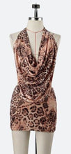 Load image into Gallery viewer, Wild temptation halter open back dress - Brown
