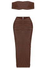 Load image into Gallery viewer, Melanie 2pc skirt set - Brown
