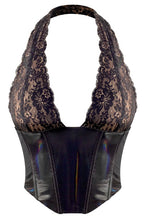 Load image into Gallery viewer, Baddie halter corset top - Black
