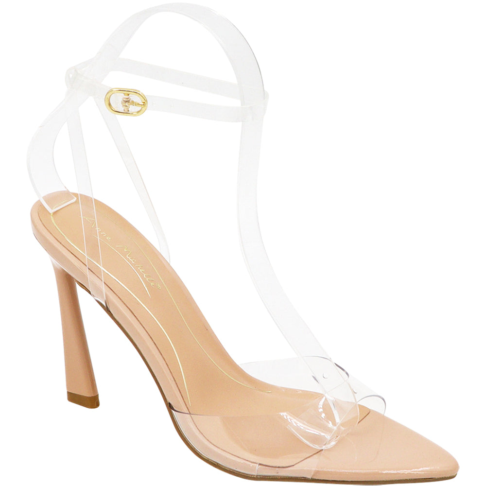 Expensive mule heels - Nude/clear