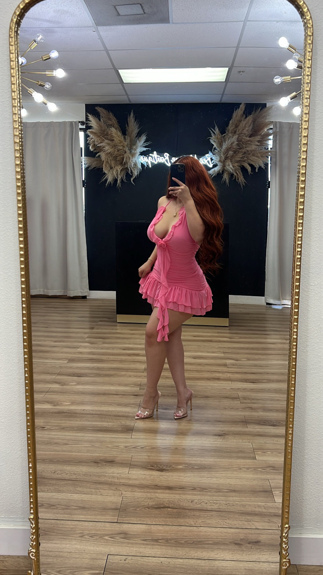 Wish you roses dress - Pink