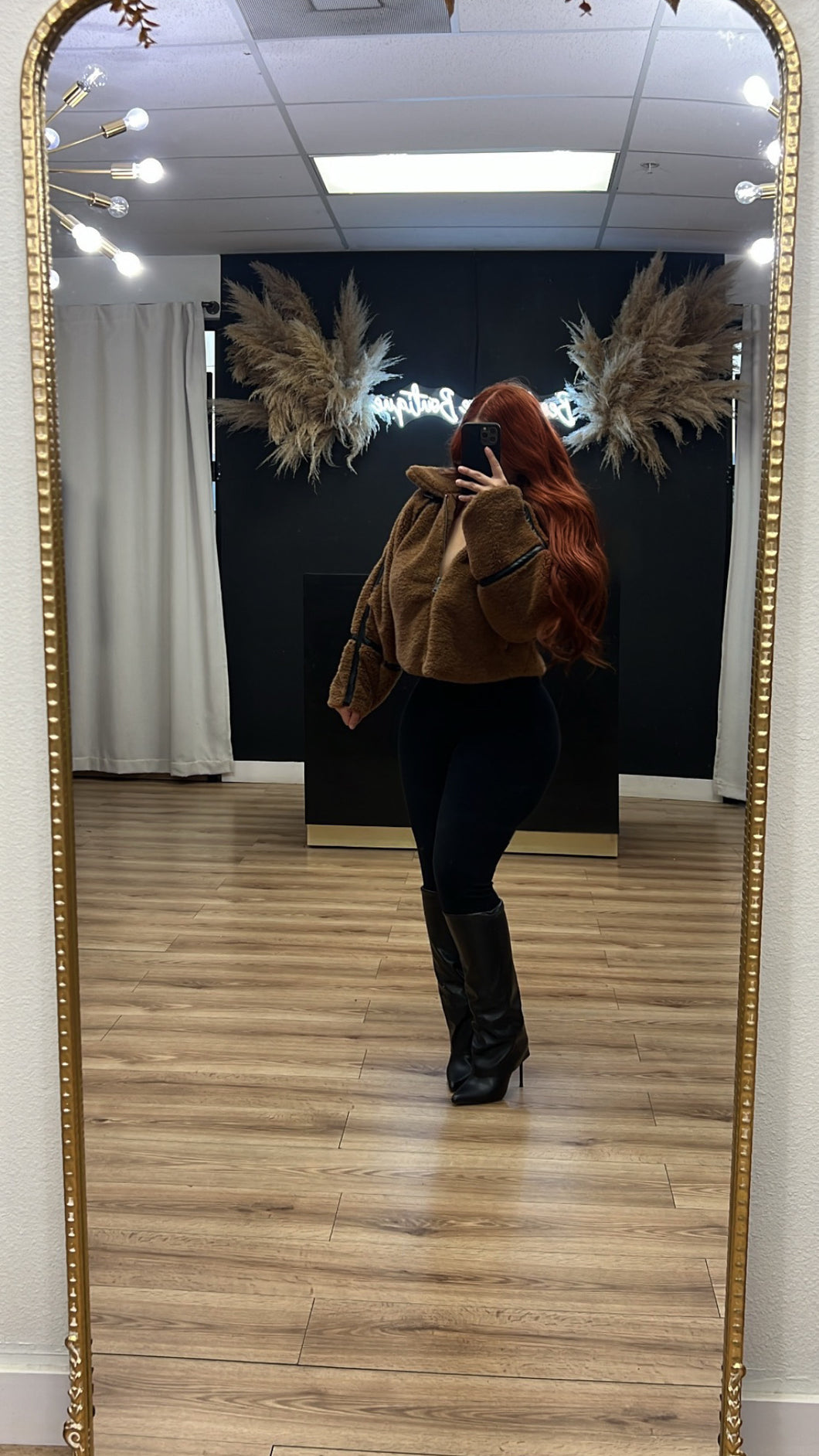 Brenda fur jacket - brown