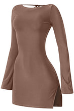 Load image into Gallery viewer, Flirty side slits dress - Mocha
