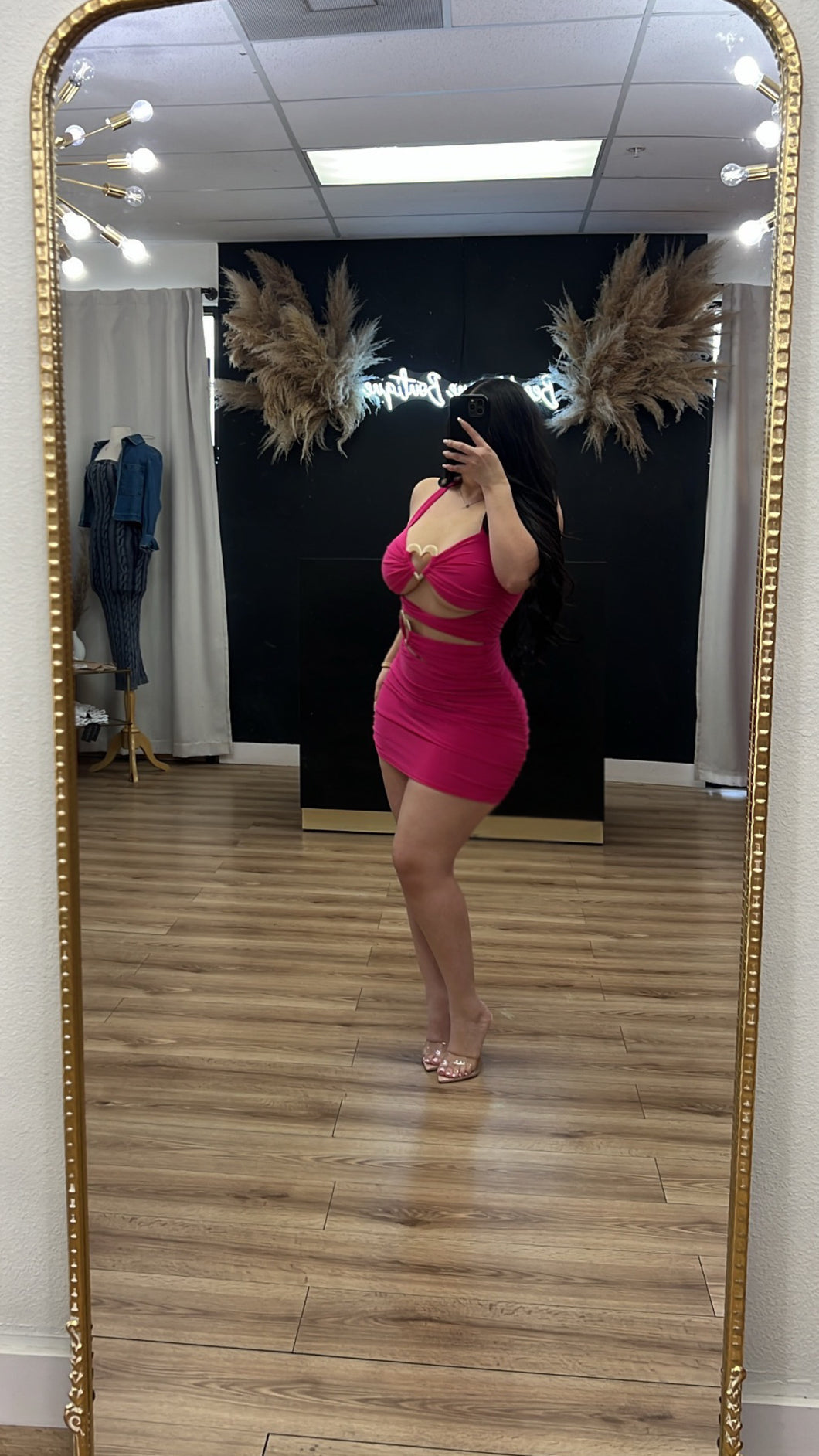 Corazón halter dress - Pink