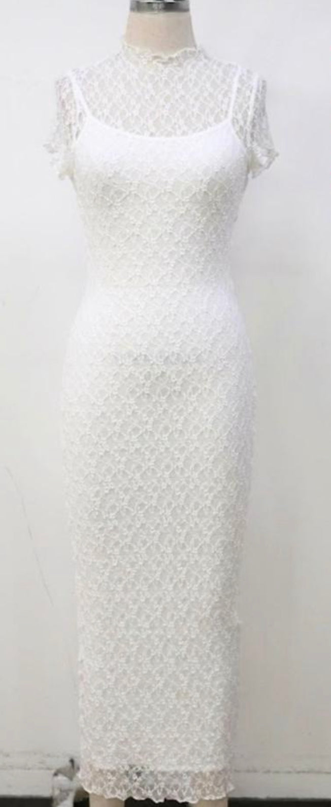 Romance 2pc lace dress - White