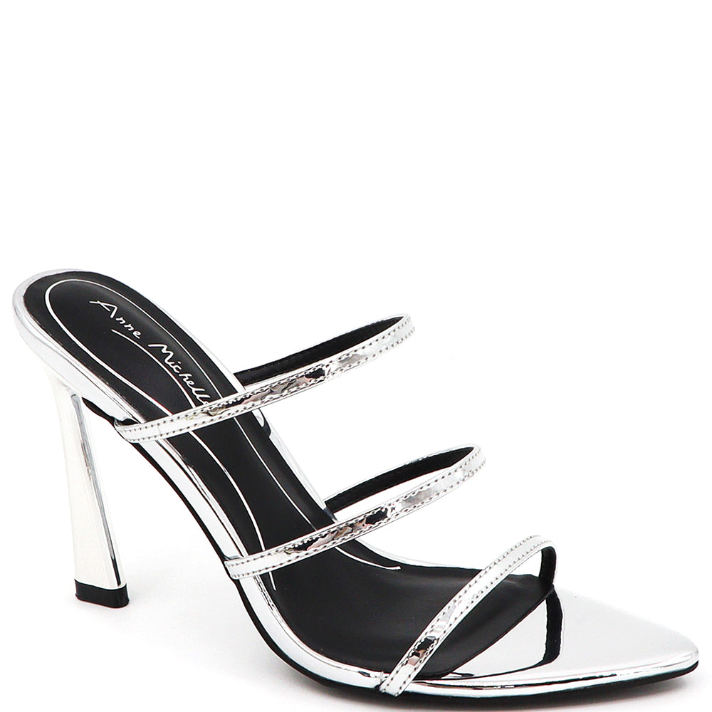 High end mule heels - Silver