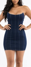 Load image into Gallery viewer, Alondra denim dress - Blue
