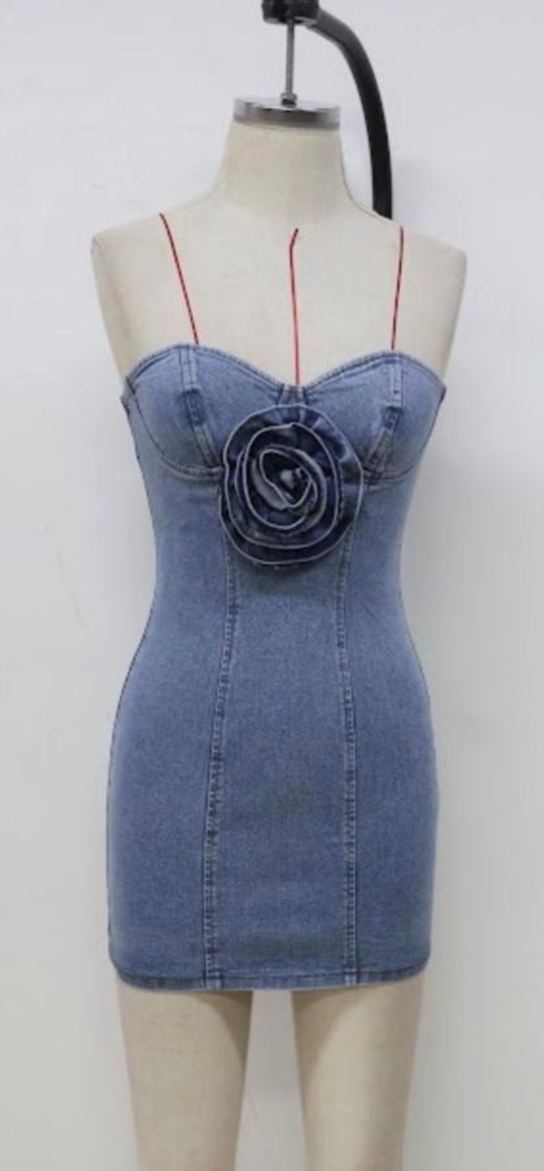 Rose Jean dress - Blue