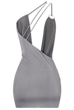 Load image into Gallery viewer, Wendy open back dress charcoal
