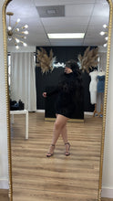 Load image into Gallery viewer, Wendy mesh velvet dress - Black
