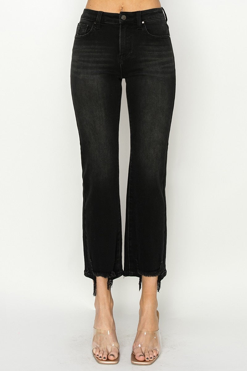Leslie HR relaxed straight jeans - Black wash