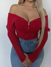 Load image into Gallery viewer, Cindy washed folded zipper sweater
