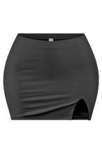 Load image into Gallery viewer, Must have double layered slit skirt - Black
