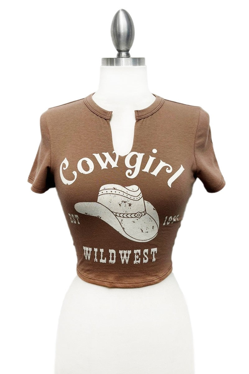 Cowgirl top - Mocha