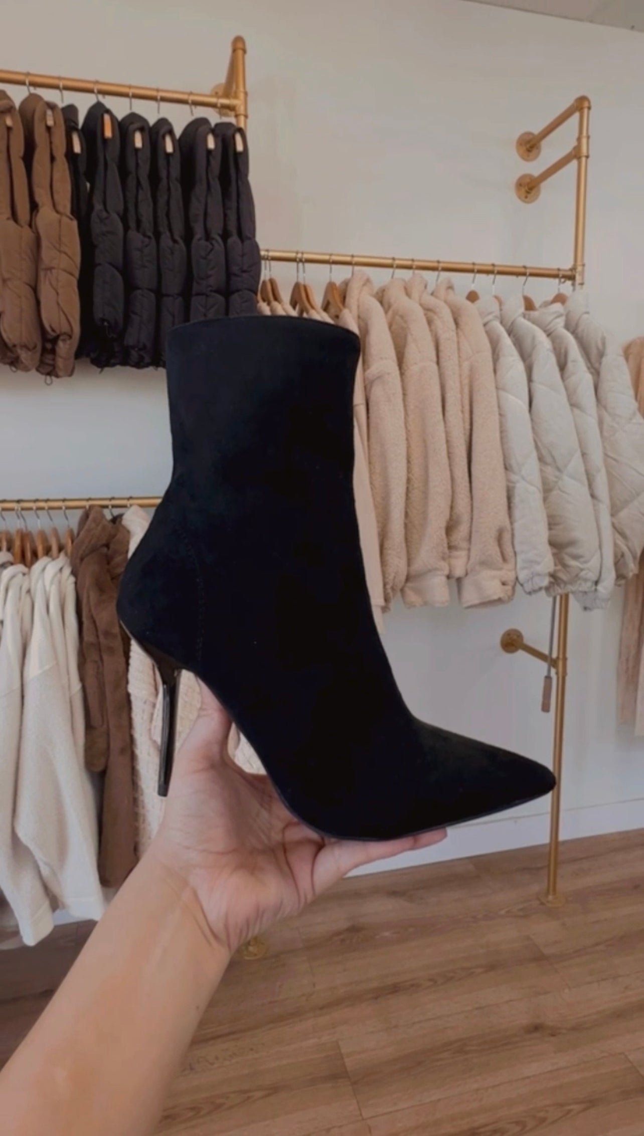 Crystal ankle boot - Black