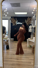 Load image into Gallery viewer, Samantha off shoulder double layered jumpsuit - Rust
