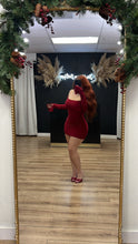 Load image into Gallery viewer, Merry off shoulder dress - Dark red
