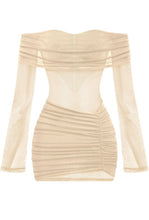 Load image into Gallery viewer, Jennifer lace mini dress - Beige
