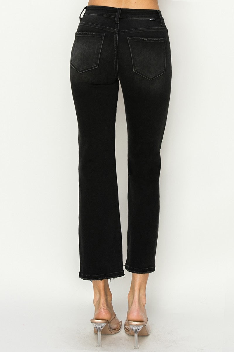 Leslie HR relaxed straight jeans - Black wash