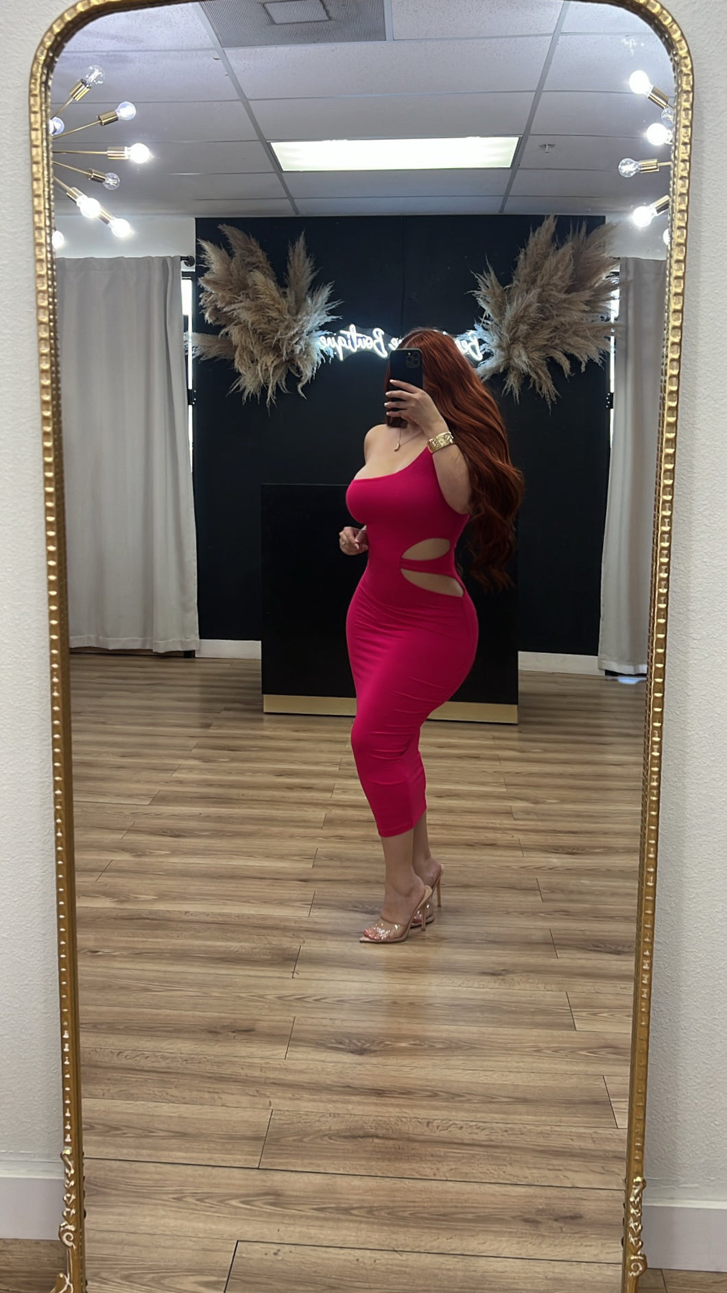 Destiny cutout dress - Fuchsia