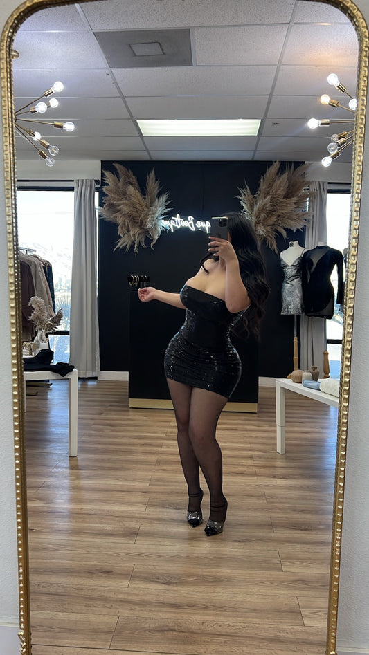 Vanessa sequin dress - Black