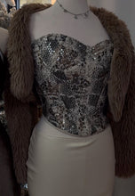 Load image into Gallery viewer, Briana sequin top - silver/cream
