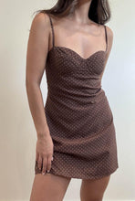 Load image into Gallery viewer, Falling softly polka dot dress - brown
