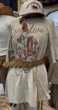 Load image into Gallery viewer, Long live Cowgirl top - beige
