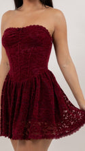 Load image into Gallery viewer, Christmas in Paris dress - Burgundy
