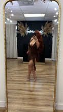 Load image into Gallery viewer, Julissa lace open back dress - Brown
