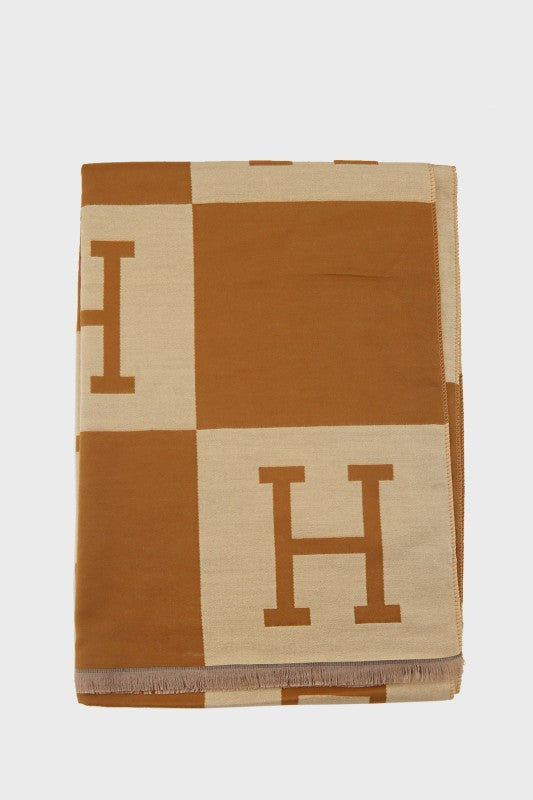 H SCARF - TAUPE