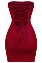 Load image into Gallery viewer, Julie strapless double layered dress - burgundy
