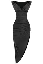 Load image into Gallery viewer, Keyla midi double layered dress - Black
