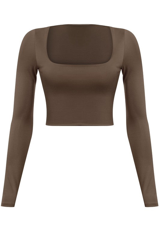 Basic double layered top - brown