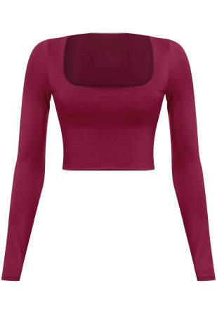 Basic double layered top - burgundy